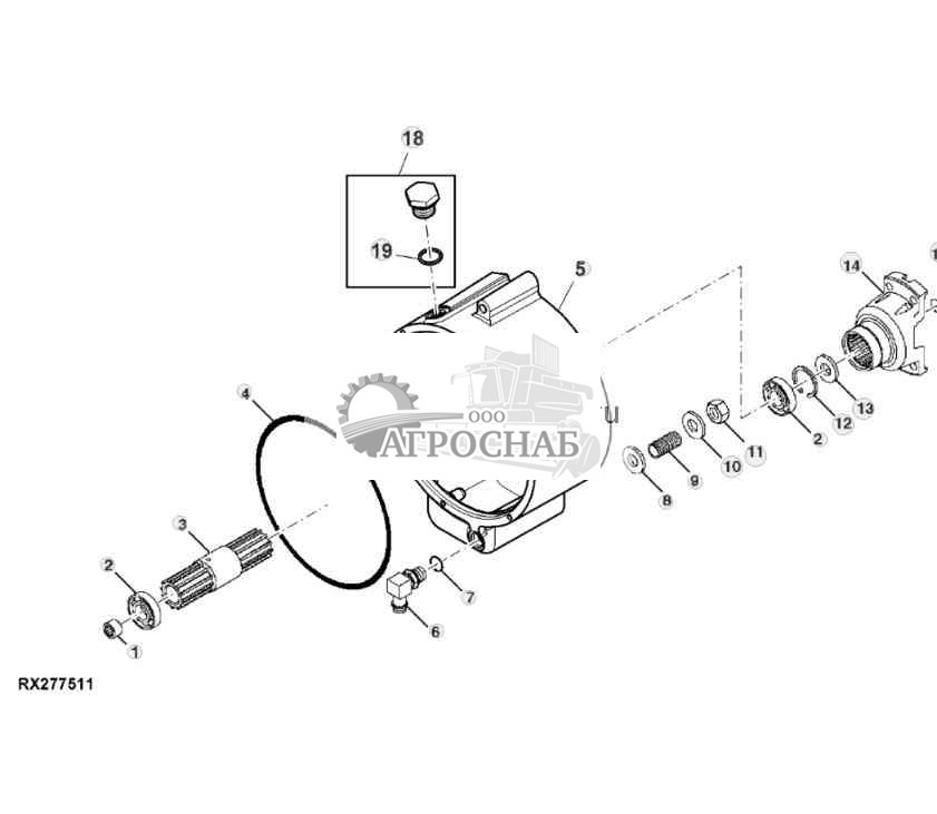 PTO Clutch Front Housing and Shaft 